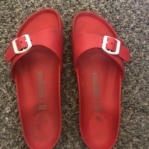 Birkenstock red sandals, 39